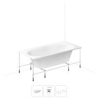 Акриловая ванна в наборе 3 в 1: встраиваемая ванна, слив-перелив, каркас Wellsee Dream For More 20216806R