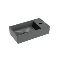Умывальник Ceramicanova подвесной прямоугольный (чаша слева, отверстие под смеситель справа) цвет темный антрацит матовый Element 407x217x100