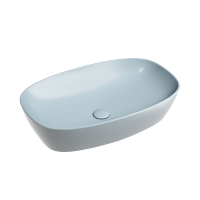 Умывальник Ceramicanova чаша накладная овальная (цвет Серо-Голубой Матовый) Element 600x380x138мм