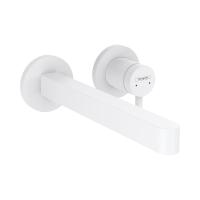 Hansgrohe Finoris Смеситель для раковины однорычажный скрытого монтажа настенный с изливом 22.8 см белый матовый 76050700