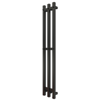 Полотенцесушитель Электрич. с/т GROIS Trio GR-128 190х1200 П3 RAL 9005 R черный матовый