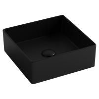 Раковина накладная Ceramicanova квадратная 361x361x130, , без перелива, цвет черный матовый, арт.CN6068MB