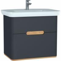 Тумба с раковиной VitrA Sento 78 60836 антрацит матовый