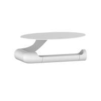 Бумагодержатель с овальной полкой IDDIS Noa белый матовый NOAWT00i43
