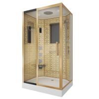 Душевая кабина Niagara Luxe NG-7711GL 90x120х215, низкий поддон, стенки золото
