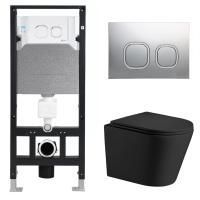 Унитаз с инсталляцией WeltWasser AMBERG 506 + SALZBACH 004 MT-BL + AMBERG RD-CR