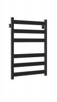 Полотенцесушитель водяной Stinox San Remo 500x800, нижнее подключение, черный матовый, 1/2" ВР (внутренняя резьба), 6 перекладин