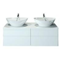 Тумба с 2-мя раковинами Orange Otto Ot-130TuMDF+G56 подвесная, белый