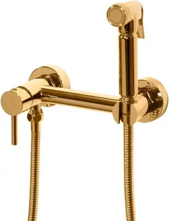 Смеситель с гигиеническим душем Grocenberg GB103N Золото глянец