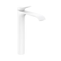 Hansgrohe Vivenis Смеситель для раковины однорычажный 250 без сливного гарнитура для раковины в форме таза белый матовый 75042700