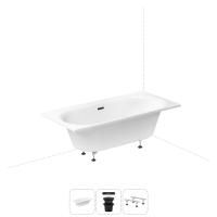 Акриловая ванна в наборе 3 в 1: встраиваемая ванна, слив-перелив, ножки Wellsee Dream For More 20216815R