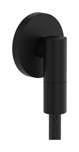 Настенная розетка с обратным клапаном Hansgrohe FixFit Fine S 28882670. черный матовый 28882670