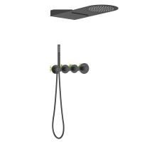 Душевая система встроенная с термостатом Timo Saona SX-2350/03SM черный