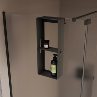 Полка для душевого ограждения Grange, 508x102x204, чёрный матовый