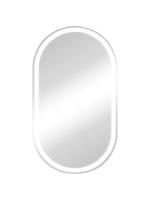 Зеркальный шкаф для ванной капсульный 45х80см "Reflexion Black" с LED подсветкой и сенсором RF2003BL черный