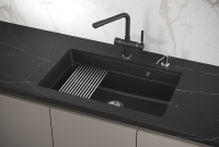 Мойка для кухни Granula Kitchen Space 7303U черный, 73х45 см, прямоугольная