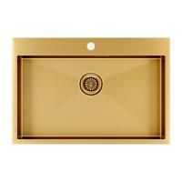 Мойка нерж. сталь KRONER 75, PM217551-BG, брашированное золото, 750х510мм, Paulmark
