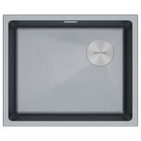 Мойка LUMI 55UNI-SKEW, IT-GRANIT, LU55SK-GRM, серый металлик, 555х440, Paulmark