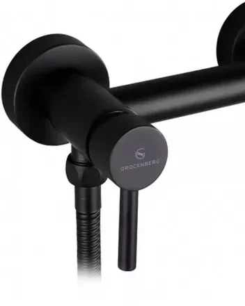 Смеситель с гигиеническим душем Grocenberg GB103N Черный матовый