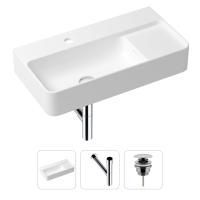 Комплект 3 в 1 Lavinia Boho Bathroom Sink 21520513: накладная фарфоровая раковина 60 см, металлический сифон, донный клапан