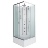 Душевая кабина Niagara Classic NG-1108-14BKTG 90х90х210-240, средний поддон 26 см, стекло матовое с полкой