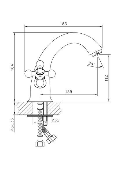 Смеситель для раковины Haiba HB1019-4