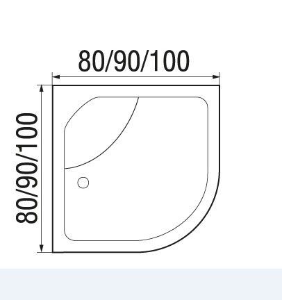 Душевая кабина River DESNA XL 90/44 MT, 90x90x230