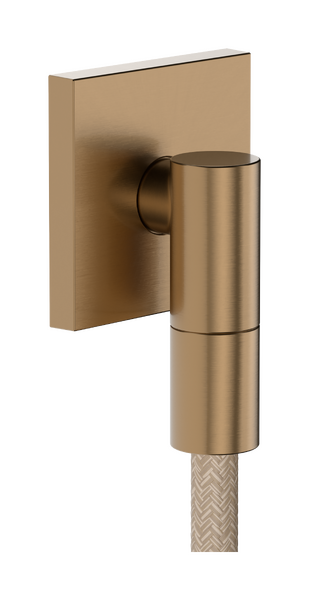 Настенная розетка с обратным клапаном Hansgrohe FixFit Fine E 28883140. матовая бронза 28883140
