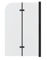 Шторка для ванны Grossman GR-106/110 BLACK (110х150) алюминиевый профиль, стекло прозрачное 6мм