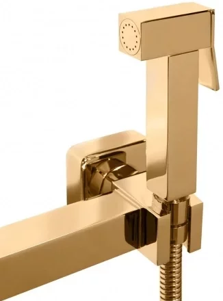 Смеситель с гигиеническим душем Grocenberg GB101N Золото глянец