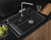 Мойка для кухни Granula Kitchen Space Rinzer 7308R шварц, 73х52 см, прямоугольная
