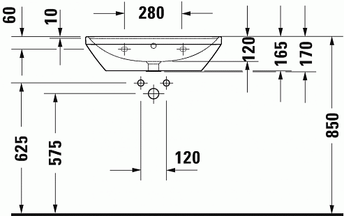Раковина Duravit D-Neo 2366650000 65 см, белая
