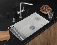 Мойка для кухни Granula Kitchen Space Rinzer 7309RU арктик, 73х45 см, прямоугольная