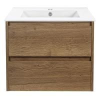 Тумба под раковину Vincea Gio 600 подвесная, 2 выкатных ящика soft-close, T.Oak