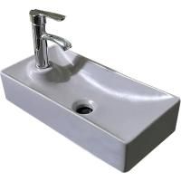 Раковина керамическая, накладная/подвесная (серая матовая) SantiLine SL-2009RMG