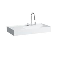 Подвесная раковина Kartell by laufen 90х46х12 см, отверстие для смесителя, без перелива, SaphirKeramik 8.1033.9.000.111.1