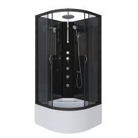 Душевая кабина Niagara Classic NG-6508-14BKTG 90х90х210-240, высокий поддон 40 см, стекло тонированное, алюм черный