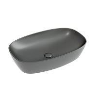 Умывальник Ceramicanova чаша накладная овальная (цвет Темный Антрацит Матовый) Element 600x380x138мм