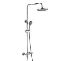 Душевая система Rossinka Q02-45 для душа с регулируемой высотой штанги и лейкой "Тропический дождь"