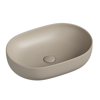 Умывальник Ceramicanova чаша накладная овальная (цвет Капучино Матовый) Element 600x415x135мм