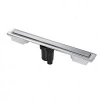 Желоб BERGES водосток C1 Norma 700 матовый хром S-сифон D50/105мм H50 вертикальный