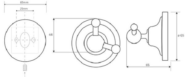Крючок для полотенец Bemeta Retro 144106037