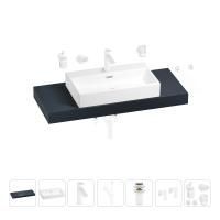 Раковина 70 см со столешницей 120 см Wellsee Graceful Pro 201012705 в наборе 10 в 1: столешница, раковина, смеситель, сифон, донный клапан, угловые вентили, аксессуары (цвет матовый белый)