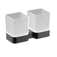 Стакан для ванной комнаты двойной Timo Selene 14034/03, черный