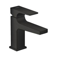 Hansgrohe Metropol Смеситель для раковины 100 однорычажный для маленькой раковины с рычаговой рукояткой со сливным клапаном Push-Open черный матовый 32500670