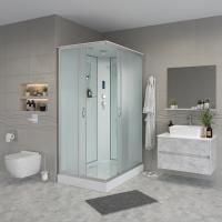 Душ.каб. NG-43285-14QP (1200х800х2150) низкий поддон(13см) стекло МАТОВОЕ 3 места