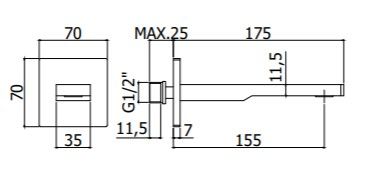 Излив Paffoni TANGO ZBOC120NO