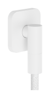 Настенная розетка с обратным клапаном Hansgrohe FixFit Fine Q 28884700. белый матовый 28884700