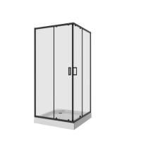 Душевое ограждение Niagara Nova NG-6808-08 BLACK 90x90x190 квадрат, двери раздвижные
