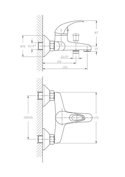 Смеситель для ванны Haiba HB3015
